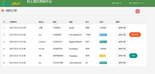 java springboot 网上音乐商城项目 数据库 源码 论文 精品毕设 实现了客户端音乐商品的浏览 音乐分类查看 音乐订单管理 加入购物车以及后台管理员对用户 商品信息